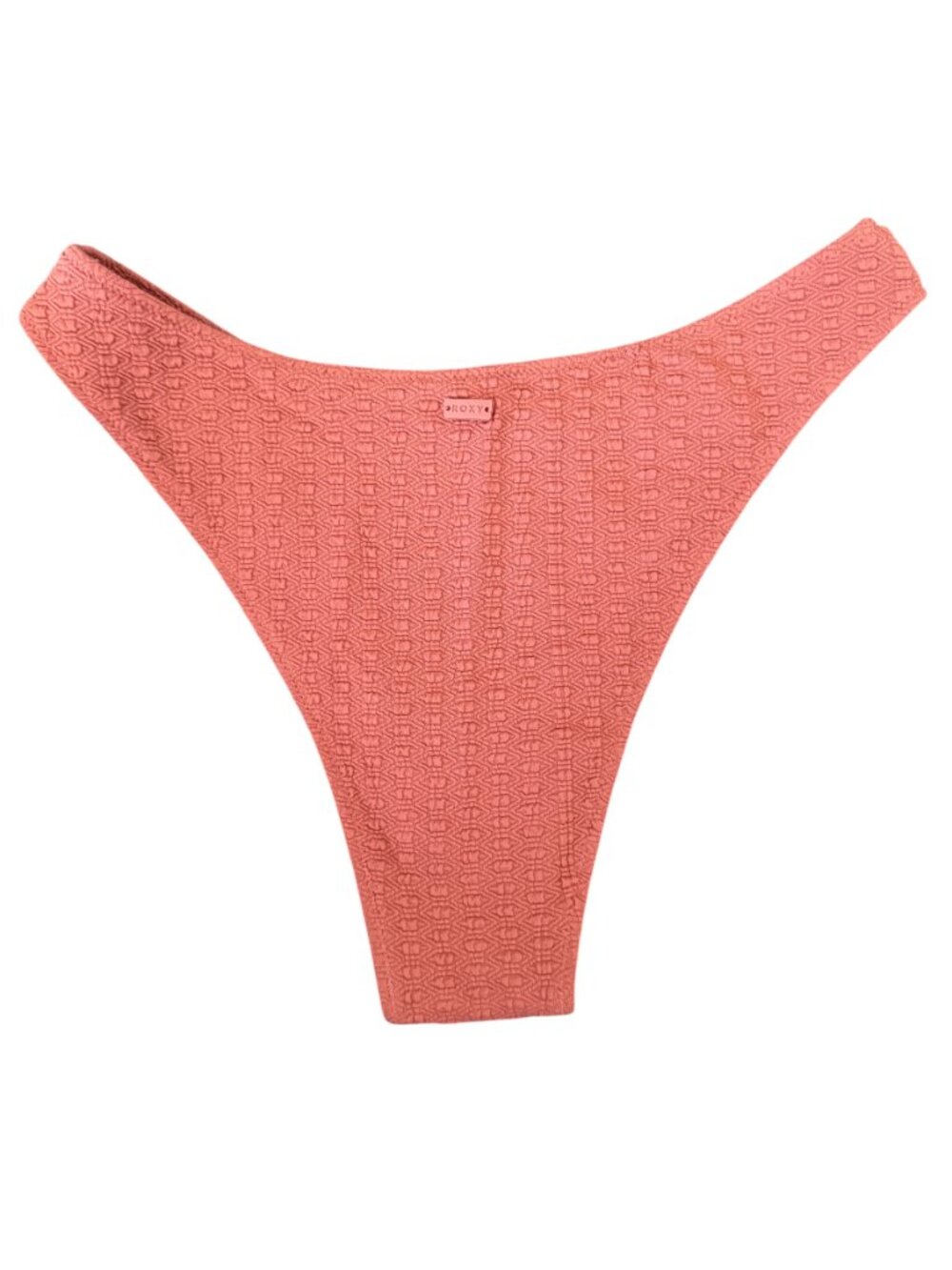 NWT Roxy Haleiwa Scoop Cheeky Bikini Bottom- M- Coral Pink - Picture 2 of 6